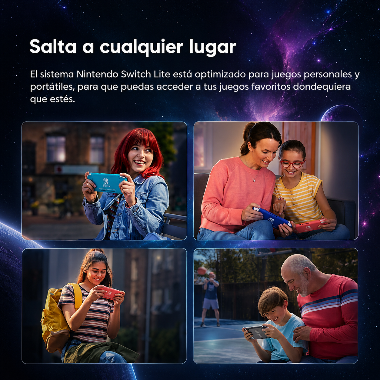 Consolas Nintendo Switch Lite - 32GB Batería 3570mah 5.5'' Compacto y liviano Controladores integrados Juegos compatibles