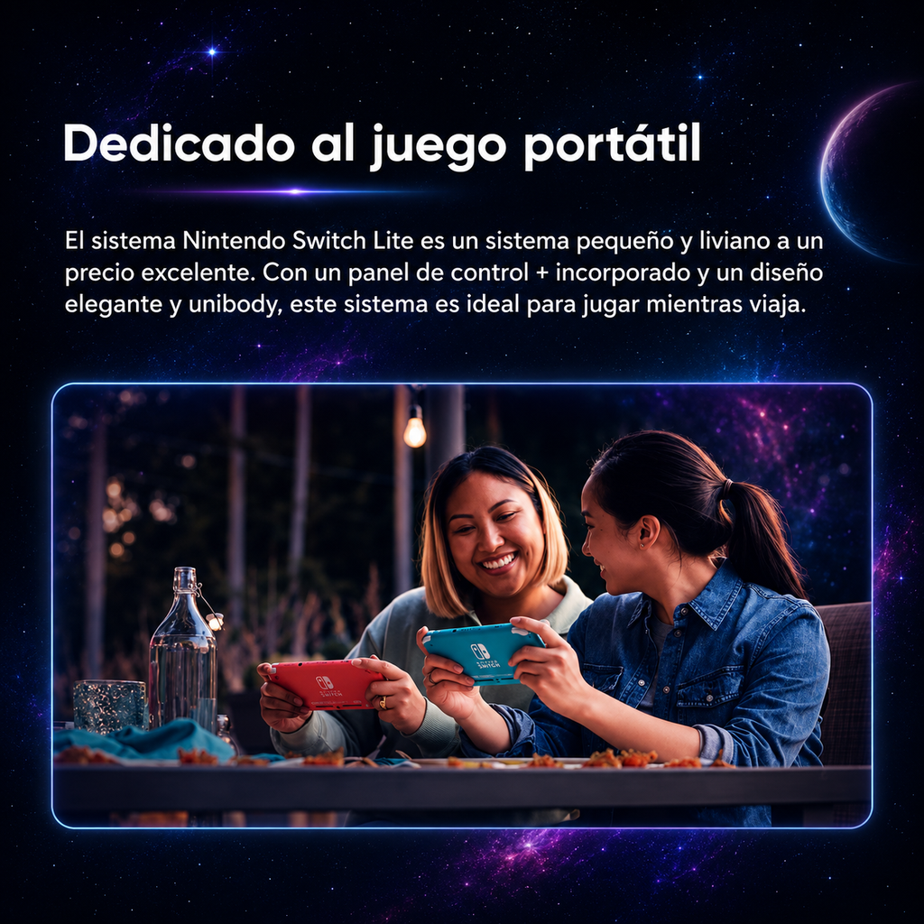 Consolas Nintendo Switch Lite - 32GB Batería 3570mah 5.5'' Compacto y liviano Controladores integrados Juegos compatibles