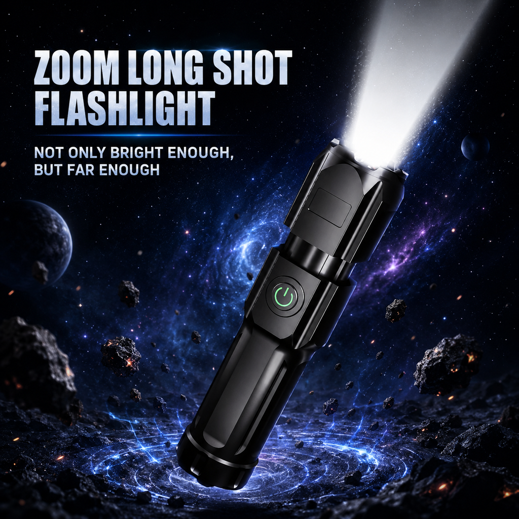 Potente linterna LED recargable por USB, batería de litio integrada, resistente al agua, con Zoom, para pesca, caza, Camping, linterna táctica