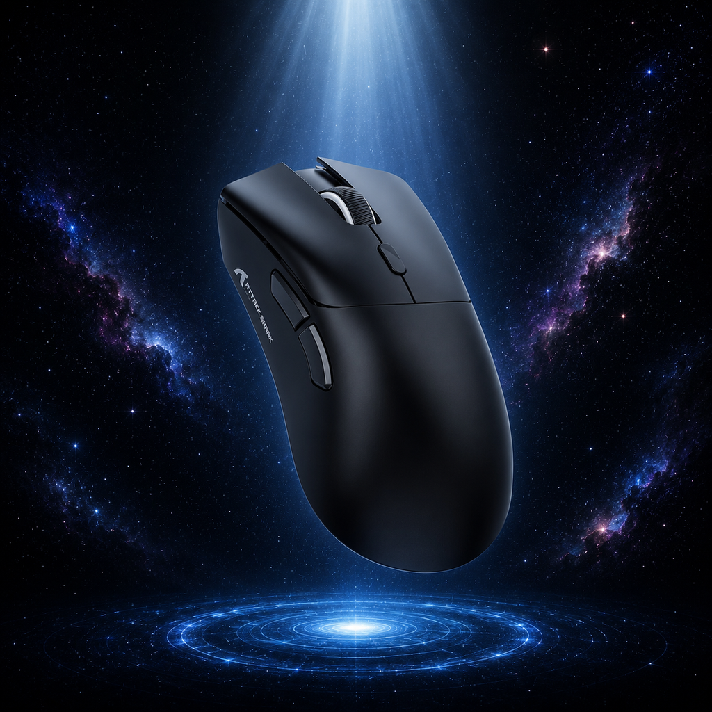 Ratón inalámbrico para juegos R1, conexión trimodo (2,4G/con cable/BT5.2), diseño ligero de 55g, Sensor óptico DPI de 18K, HUYU 20 millones Ke