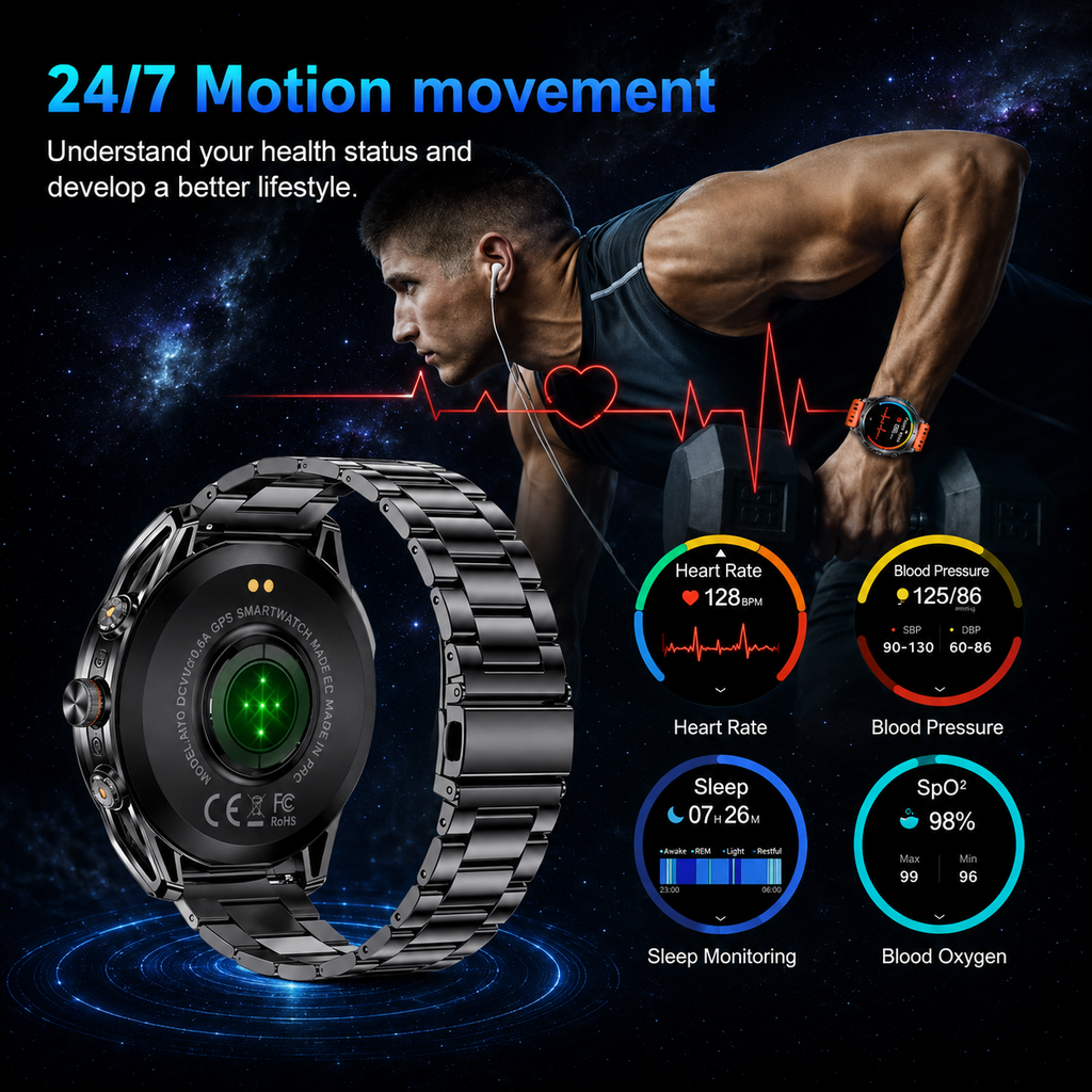 2025 nuevo reloj inteligente militar t-rex 3 Ultra GPS 1000mAh batería 10ATM brújula impermeable linterna deportes trackr Smartwatch hombres
