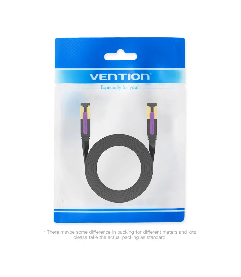 Vention-Cable Lan para dispositivos electrónicos, conexión red Ethernet multiuso de parche compatible para Router Cat7Cable de red STP RJ45 para Cat6, par retorcido de 8 cables