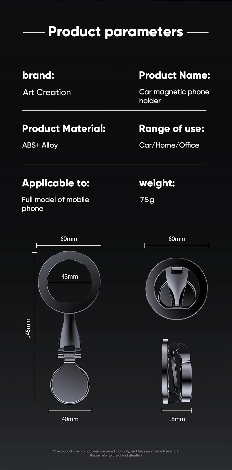 Soporte para teléfono de coche Magsafe 1080 para vehículos soporte móvil para el soporte para teléfono móvil en el coche para iPhone 17 16 Pro Max Plus