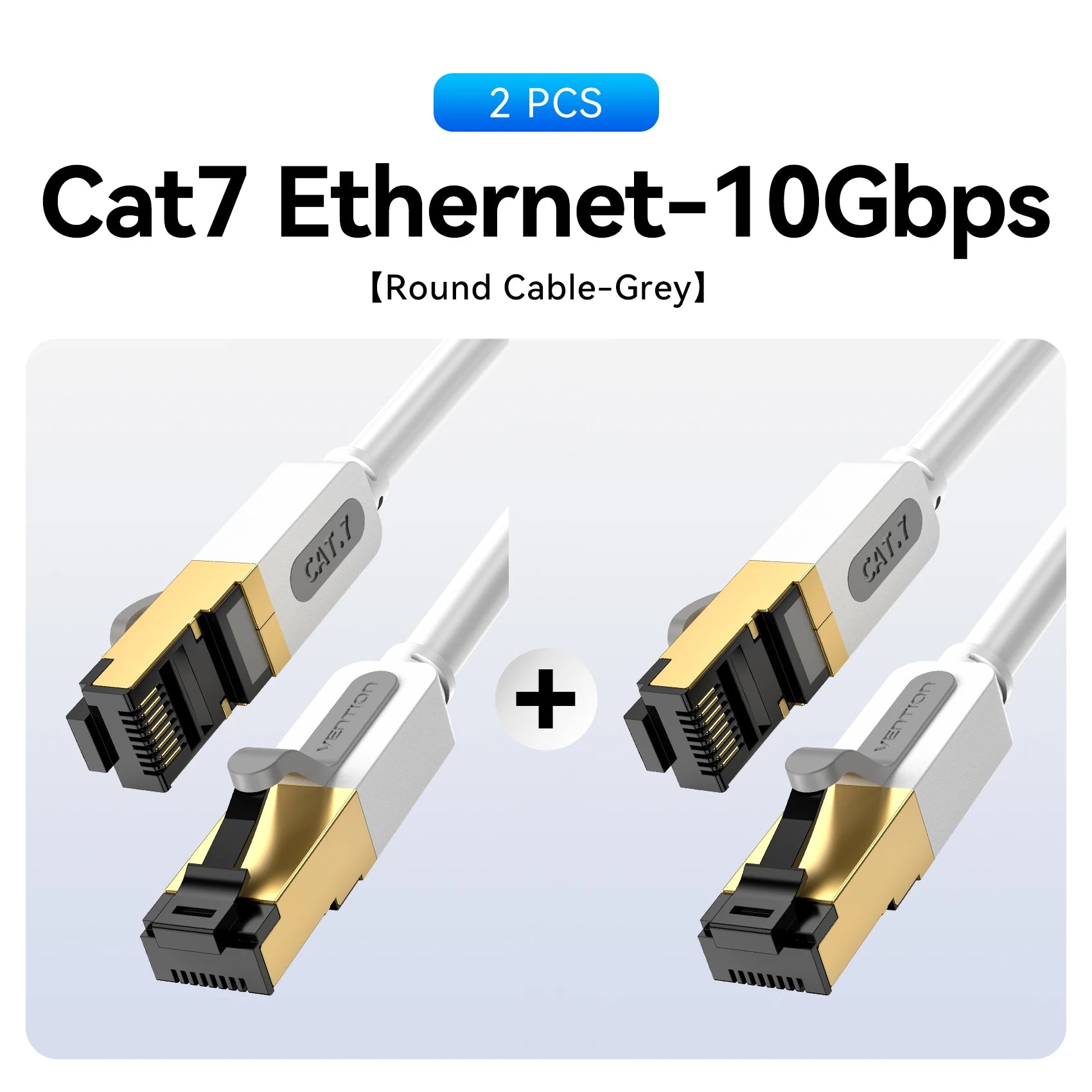 Vention-Cable Lan para dispositivos electrónicos, conexión red Ethernet multiuso de parche compatible para Router Cat7Cable de red STP RJ45 para Cat6, par retorcido de 8 cables