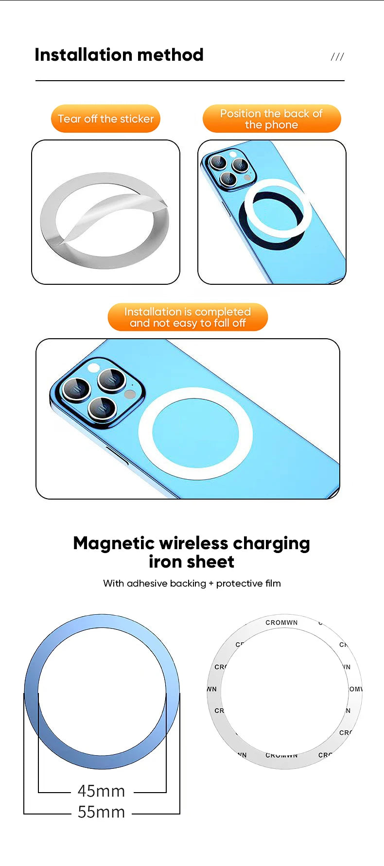 Soporte para teléfono de coche Magsafe 1080 para vehículos soporte móvil para el soporte para teléfono móvil en el coche para iPhone 17 16 Pro Max Plus