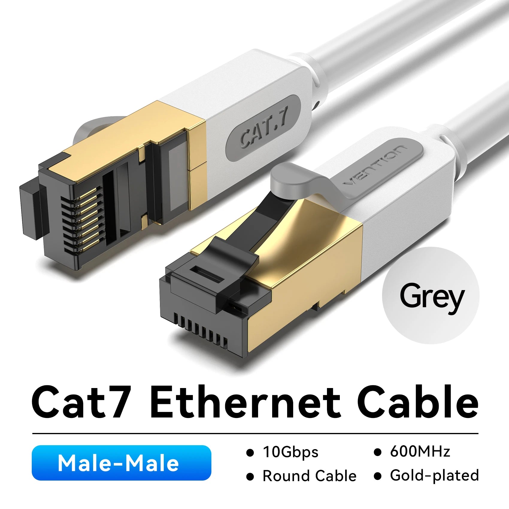 Vention-Cable Lan para dispositivos electrónicos, conexión red Ethernet multiuso de parche compatible para Router Cat7Cable de red STP RJ45 para Cat6, par retorcido de 8 cables