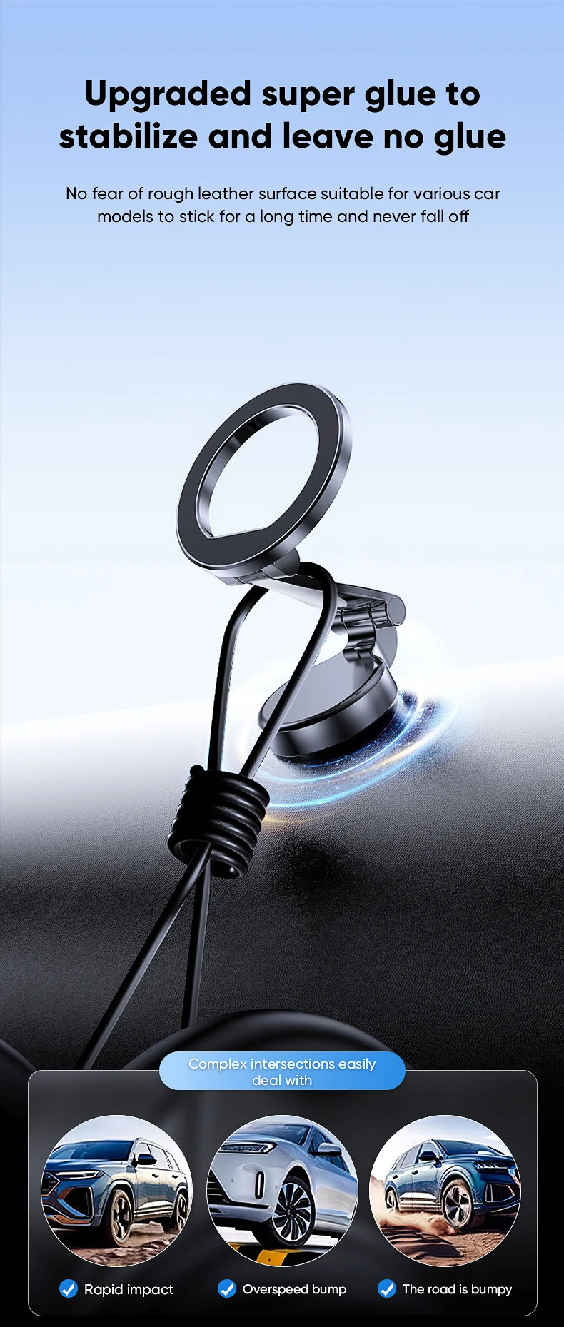 Soporte para teléfono de coche Magsafe 1080 para vehículos soporte móvil para el soporte para teléfono móvil en el coche para iPhone 17 16 Pro Max Plus