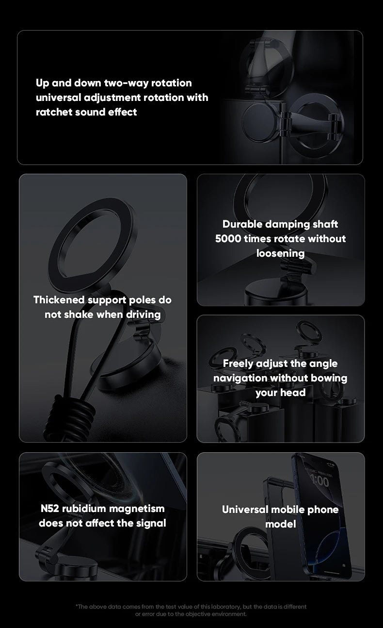 Soporte para teléfono de coche Magsafe 1080 para vehículos soporte móvil para el soporte para teléfono móvil en el coche para iPhone 17 16 Pro Max Plus