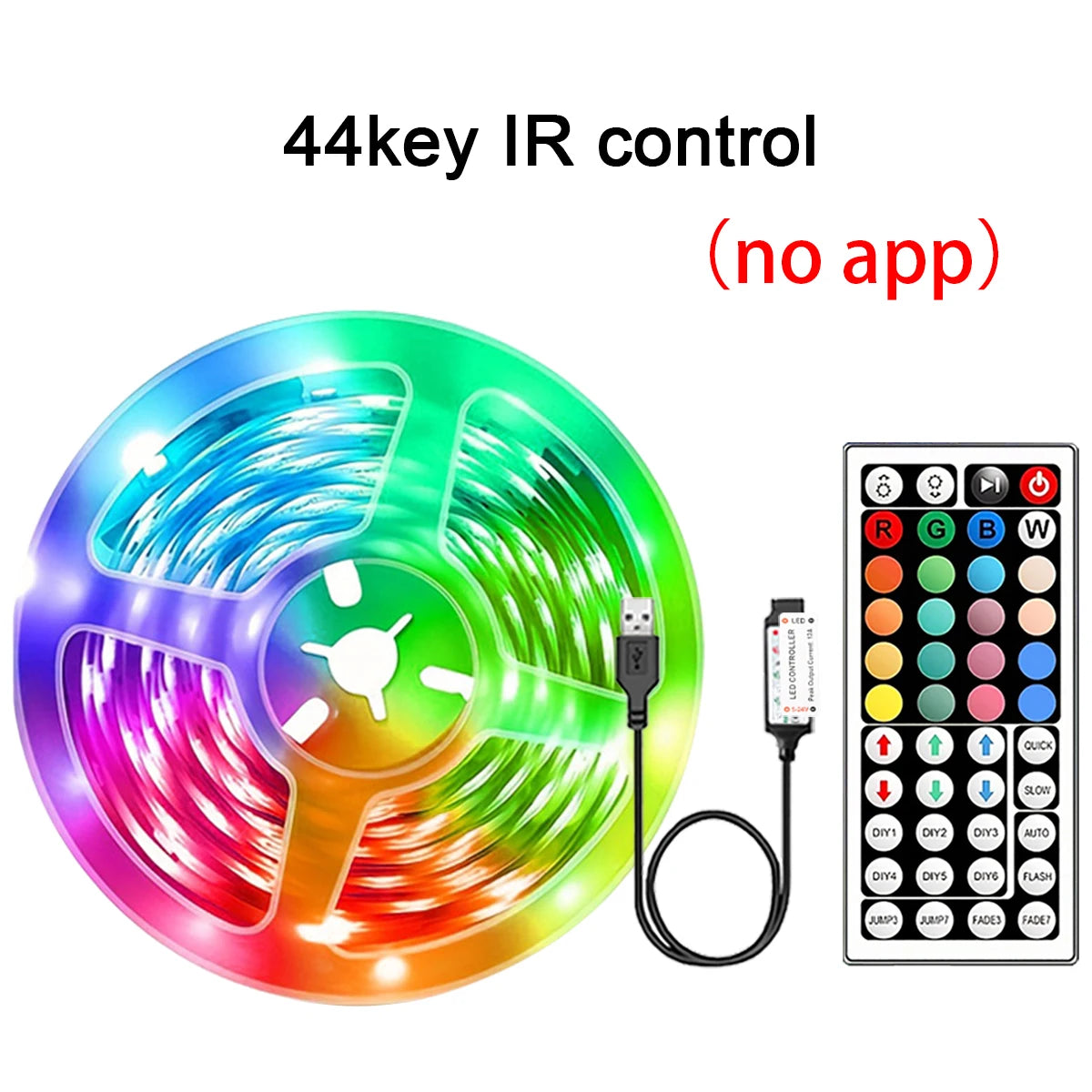 Tira de Luces Led RGB, 5m, 10m, 20m, 30m, luz Led para habitación con Control por aplicación, cinta Flexible, Luces, cinta Led para decoración de habitación y dormitorio